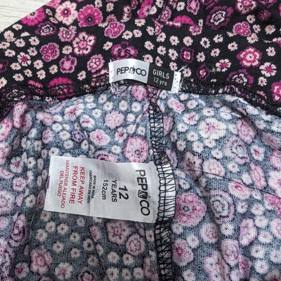 Pepco Full length Soft Cotton stretchy leggings Skinny Fit Black with Pink NWOT - Picture 5 of 5